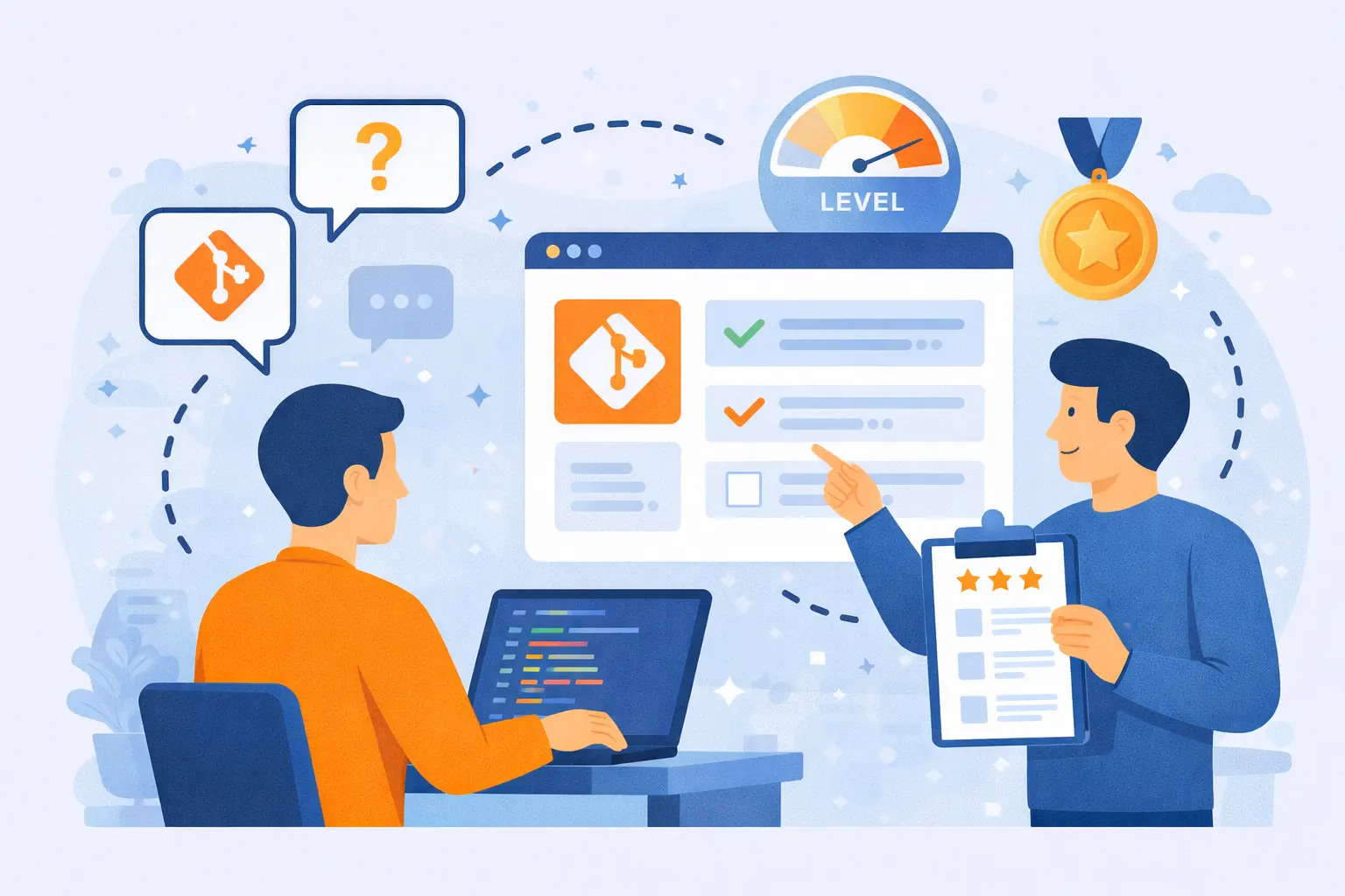 évaluer le niveau Git d'un développeur